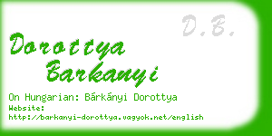 dorottya barkanyi business card