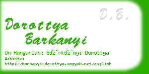 dorottya barkanyi business card